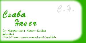 csaba haser business card